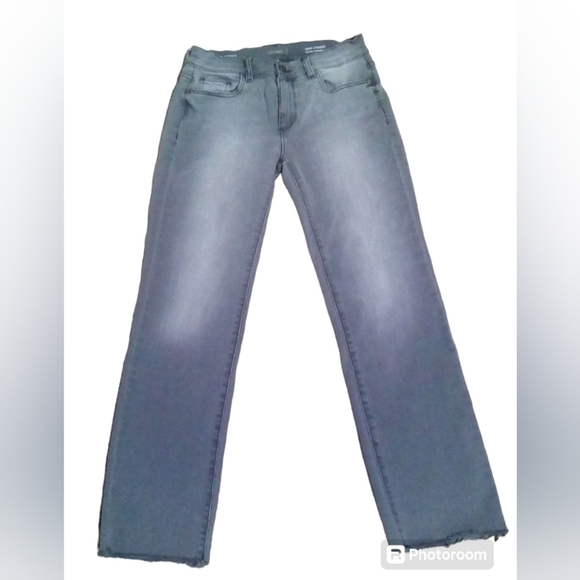 DL1961 Overcast Mara Ankle Mid Rise Instasculpt Straight Raw Hem Jean Size 27 - Picture 3 of 10